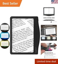 5X LED Page Magnifier - Ergonomic Anti-Glare Lens for Senior Reading Comfort