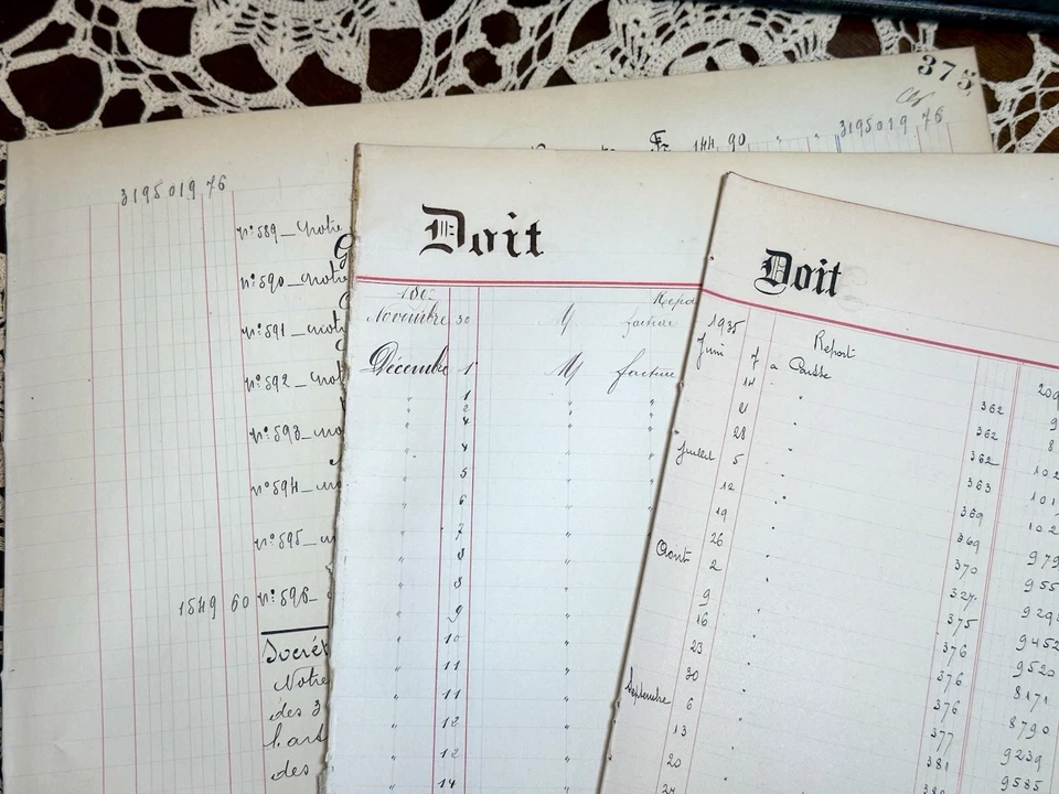 French Ledger Variety Pack - 6 Large Ledger Pages with Beautiful Handwriting - Image 3 of 4