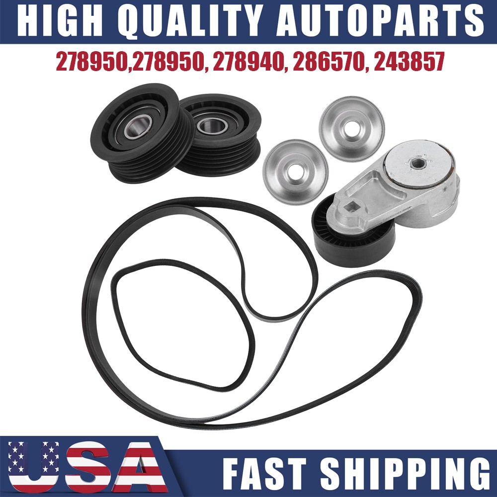 FOR MASERATI GHIBLI LEVANTE QUATTROPORTE 3.0 V6 BELT TENSIONER IDLER PULLEY KIT