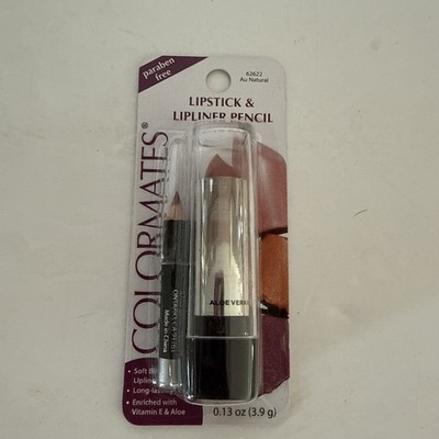 Colormates Long Lasting Lipstick & Lip Liner Pencil Au Natural Vit. E & Aloe