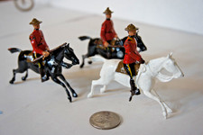 54mm Britains Ltd Toy Soldiers Royal Canadian Mounted Police Officer and 2 ORs