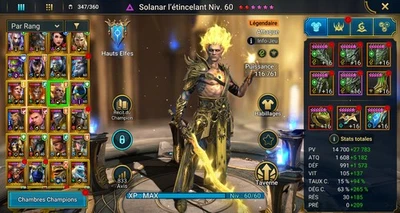 Compte Raid Shadow Legends Solanar + 140 légendaires 17M de puissance - Photo 1/4