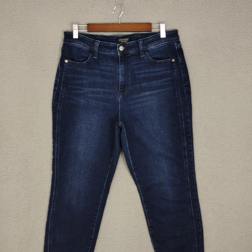 Jeans Judy Blue para mujer 13/31 azul novio cintura alta lavado oscuro elástico denim Foto 2 de 4