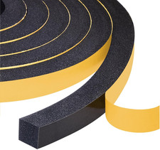 Self Adhesive Foam Gasket Tape 2 Rolls 1/2" W X 1/2" T New Adhesive Craft for