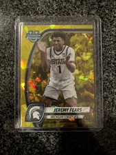 2024-25 Bowman University Chrome Sapphire Yellow Jeremy Fears Michigan St. /75