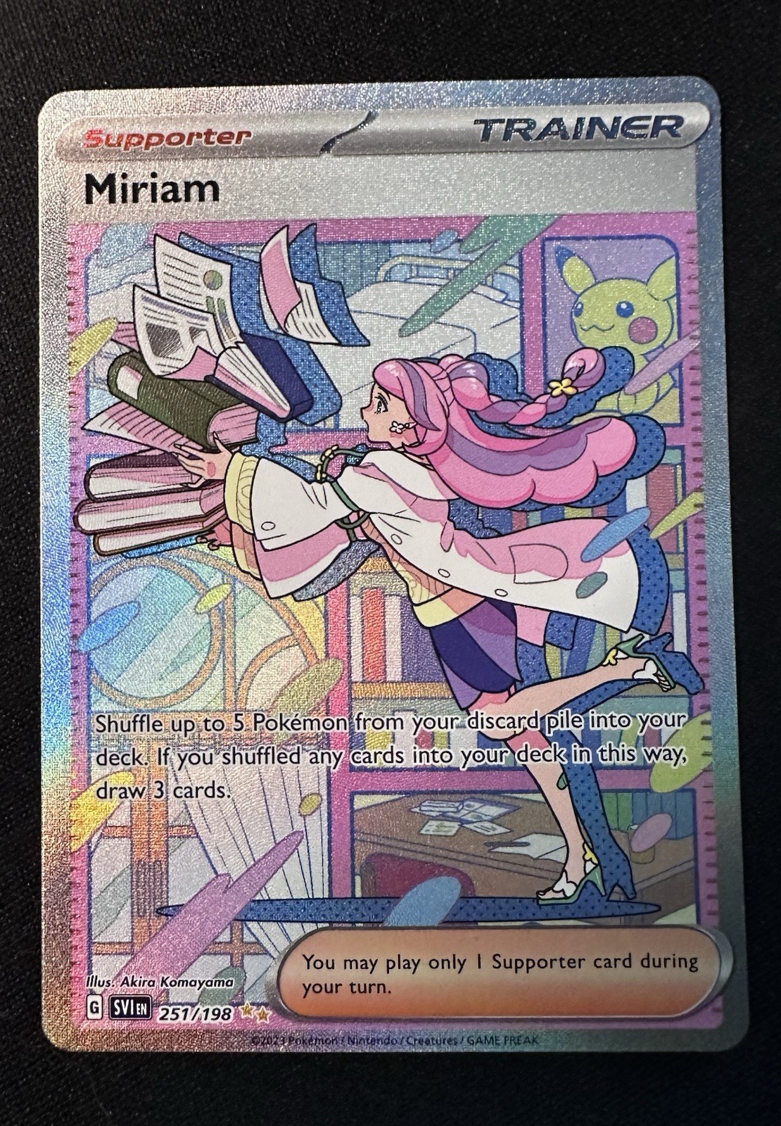Pokémon TCG Miriam Trainer Full Art Holo Scarlet & Violet Base Set 251/198 NM