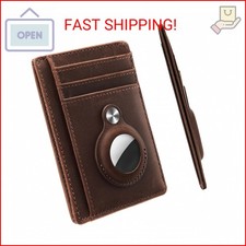 Hawanik Slim Minimalist Front Pocket Air Tag Wallet, RFID Blocking Card Holder W