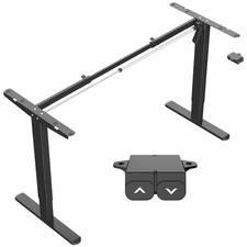 VIVO Black Electric Stand Up Desk Frame, Single Motor Standing Adjustable Base