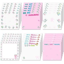 30 Pack/1500 Sheet Mahjong Sticky Notes Pads 3x3 Self 3 x 3 inches, Pink