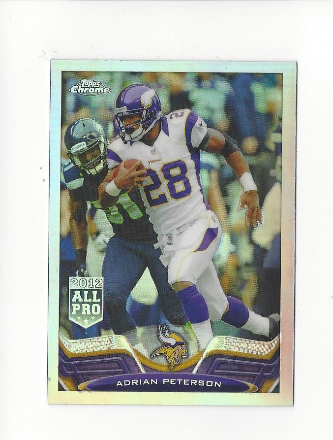 2013 Topps Chrome Refractor #100 Adrian Peterson Vikings