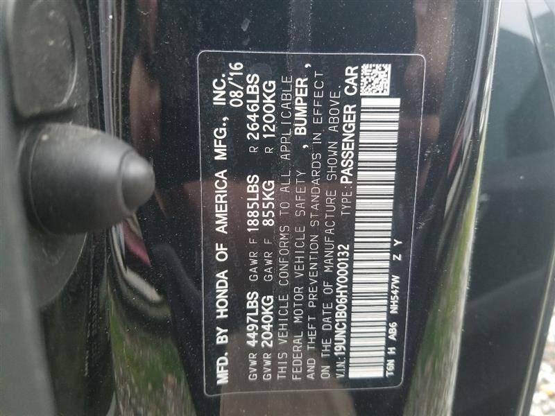 2017 18 19 20 ACURA NSX DRIVER LEFT QUARTER GLASS OEM