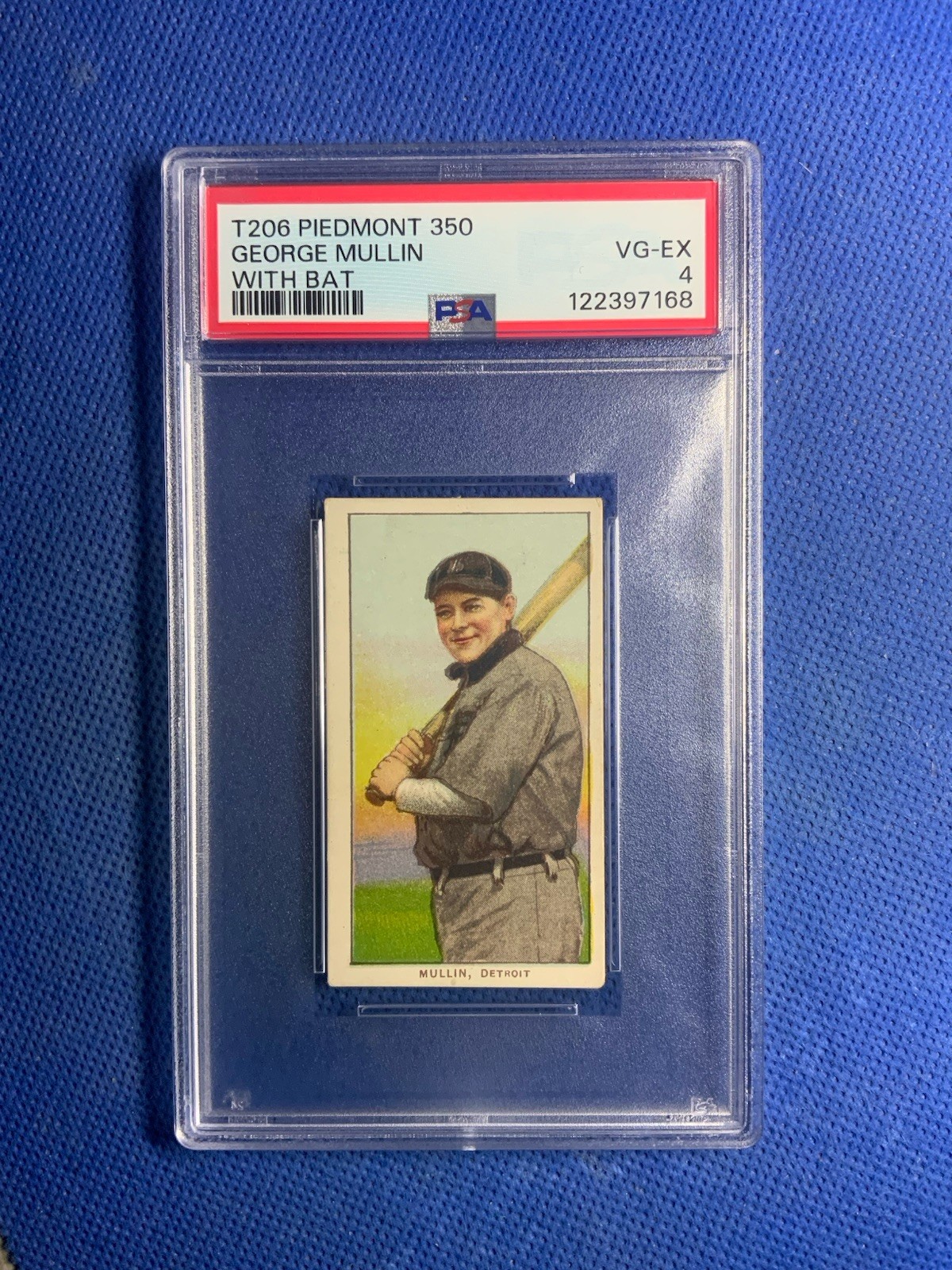 T206 Piedmont 350/25 George Mullin (with Bat) PSA 4 - Detroit