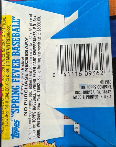 1989 Topps Baseball Wax Pack - Picture 2 of 4