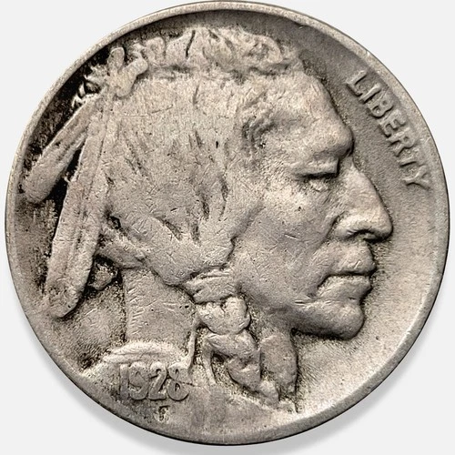 1928-D Buffalo Nickel 5c Fine F+ * Original Surfaces * Nice 1928D