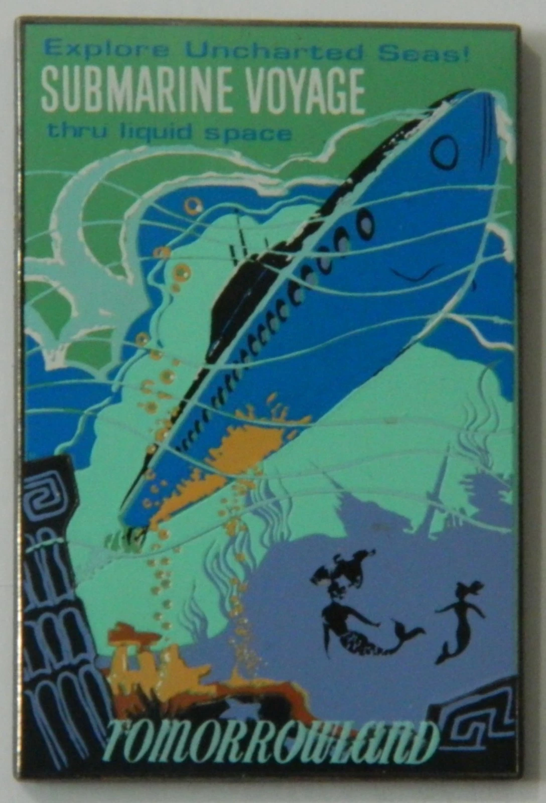 Disneyland Submarine Voyage Framed Attraction Poster Pin LE1500 DLR Tomorrowland