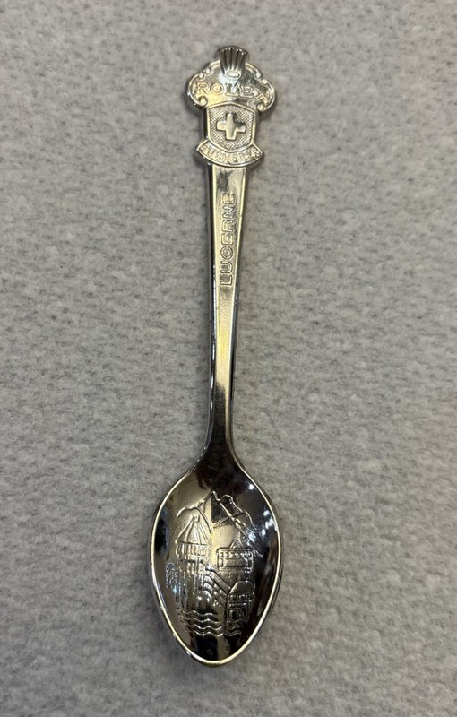 Rolex Vintage Silver Plated Spoon Bucherer of Switzerland  Lucerne Collector 