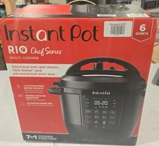 Instant-Pot RIO Chef Series 6 Qt Pressure Cooker & Multi Cooker 112-2000-01 -NEW