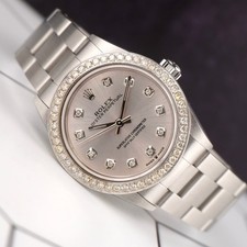 Rolex Oyster Perpetual 31mm 1ct Diamonds Silver Dial Watch 77080 10