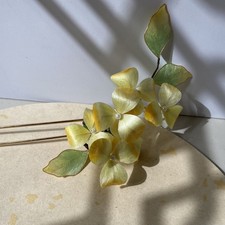 Liuli Glass Velvet Flower Hair Stick Hanfu Qipao Chinese Style Hairpin