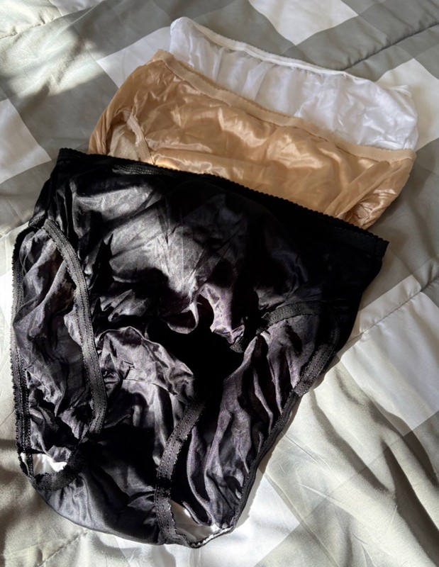 3 Pair Shadowline Nylon Hi-Cut Panties Size 6 (New Without Tags)
