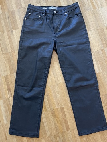 MNG Jeans 7/8 Gr 40, Schwarz Glanz , Geölte Optik , Elegant, Neu - Bild 3 von 5