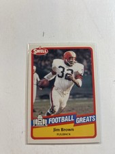 1989 SWELL FOOTBALL GREATS Jim Brown HOF Cleveland Browns Legend, Vintage