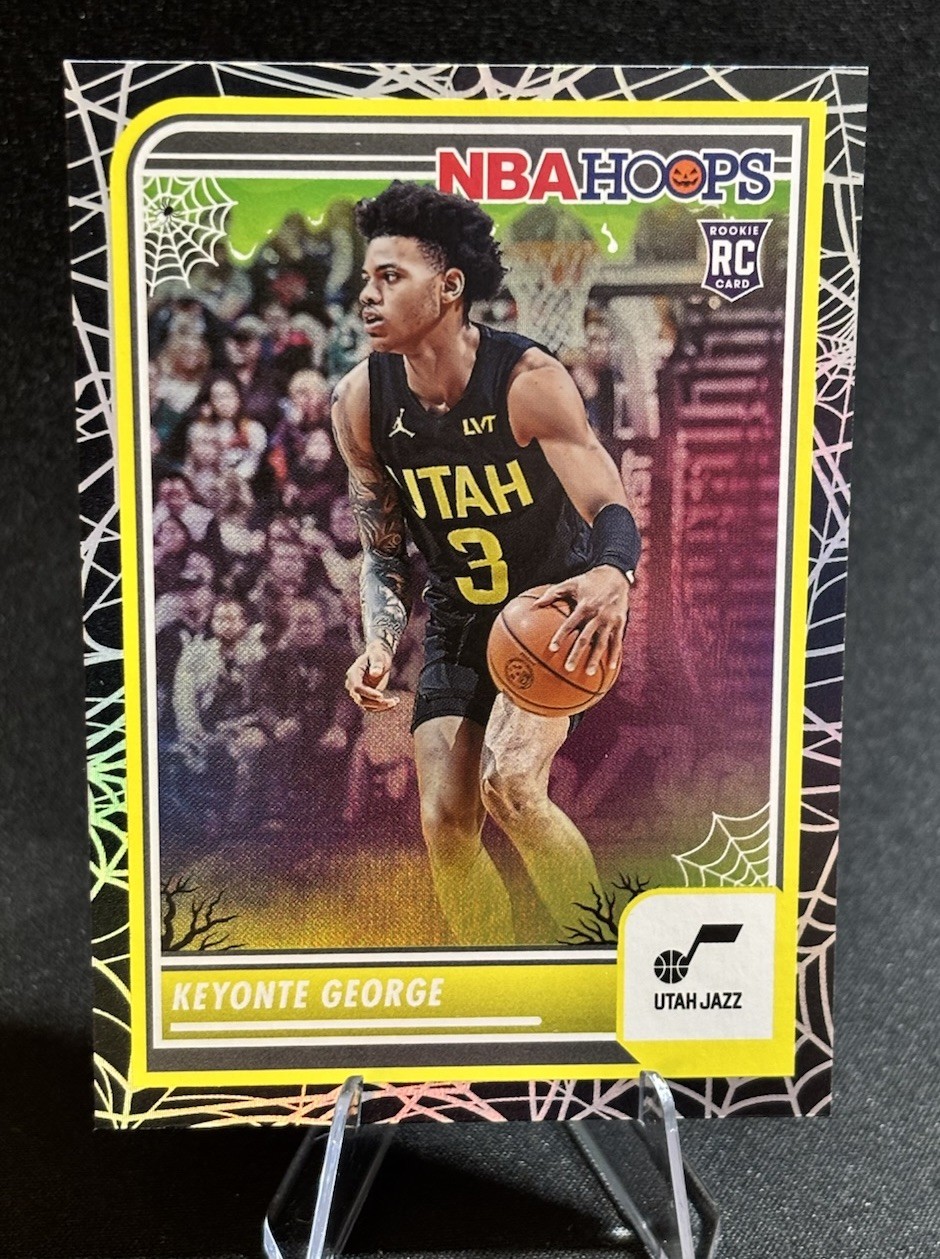 2023-2024 NBA Haunted Hoops Keyonte George Webs Holo #98 RC Utah Jazz