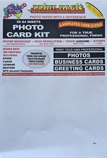 Print Magic Photo Card Kit 50 A4 Sheets Inkjet Printable Cardstock