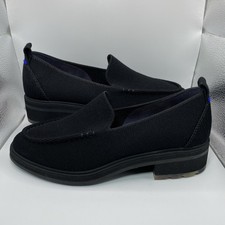 Rothy's Women's The Lug Loafer Onyx Black Merino Wool Blend Size 6