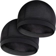 2Pcs Wave Cap for Men Silky Stocking Caps for 360 540 720 Waves Satin Silk Du...