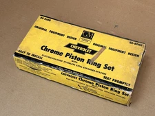 Chevrolet Genuine Chrome Piston Ring Set 62-67 327 ci NOS! Camaro Nova 3839510