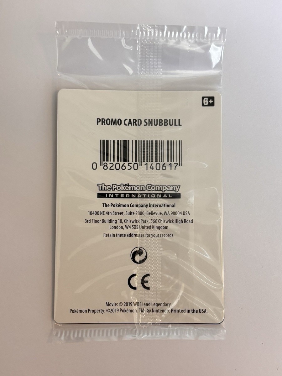 Pokemon Sealed Holo Detective Pikachu Snubbull Promo SM200