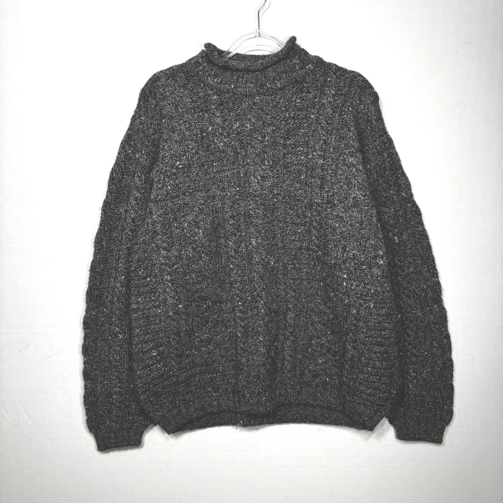 Bonner Ireland Donegal Tweed Cable Knit Mock Neck Wool Sweater Mens XL Vintage
Opens in a new window