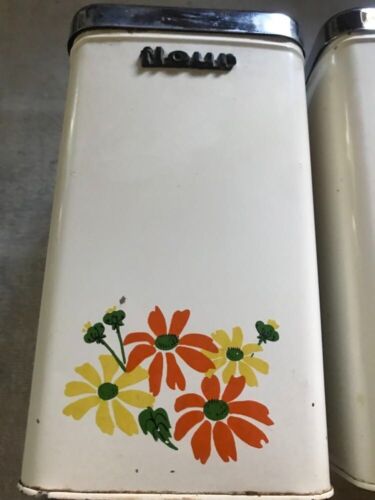 MCM KÜCHENDOSE BEHÄLTER KAFFEE TEE ZUCKERMEHL KANADA BLUME RETRO KANISTER - Bild 2 von 21