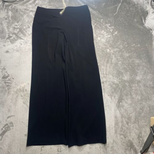 Armani Collezioni Pants Women's 10 Black Wool Wide Leg Dress Career Trousers