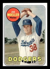 Joe Moeller 1969 Topps #444 Los Angeles Dodgers Excellent