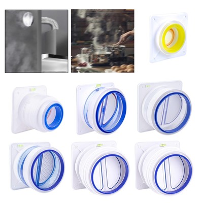 Duct Adapter, Air Duct Check Valve, Odor Resistant, Kitchen Wall Shutter, Check