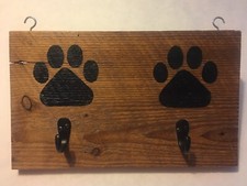 Barn wood Sign Dog Leash Or Key Holder Handmade