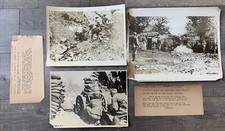 Lotto Vintage 3 1917 WWI Stampa Foto Truppe Italiane Combattenti Pistole Baionette Montagne