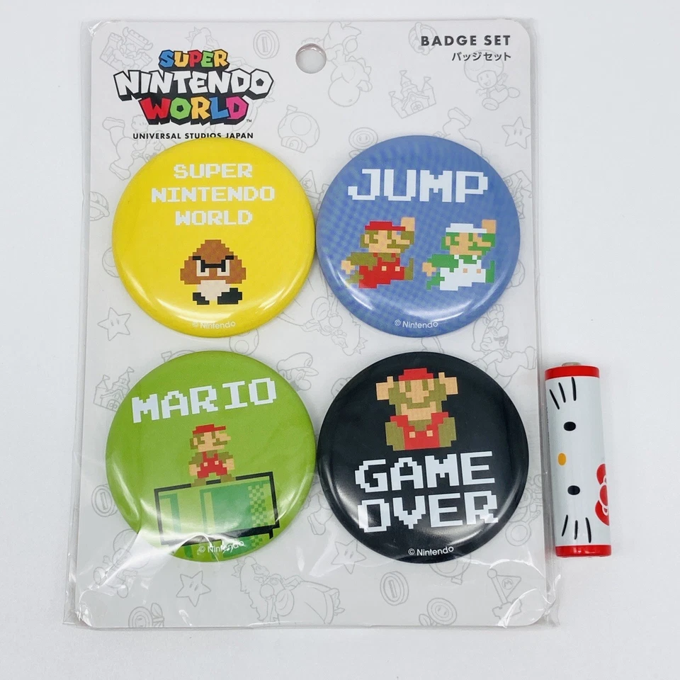 SUPER MARIO BROS Button Badge Set Nintendo World UNIVERSAL STUDIOS JAPAN 2020 - Image 2 of 4