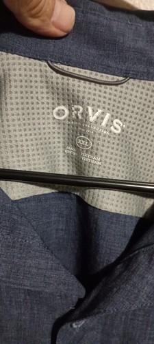 Orvis Mens Short Sleeve Button Down Shirt Size XXL Dark Blue - Picture 5 of 13