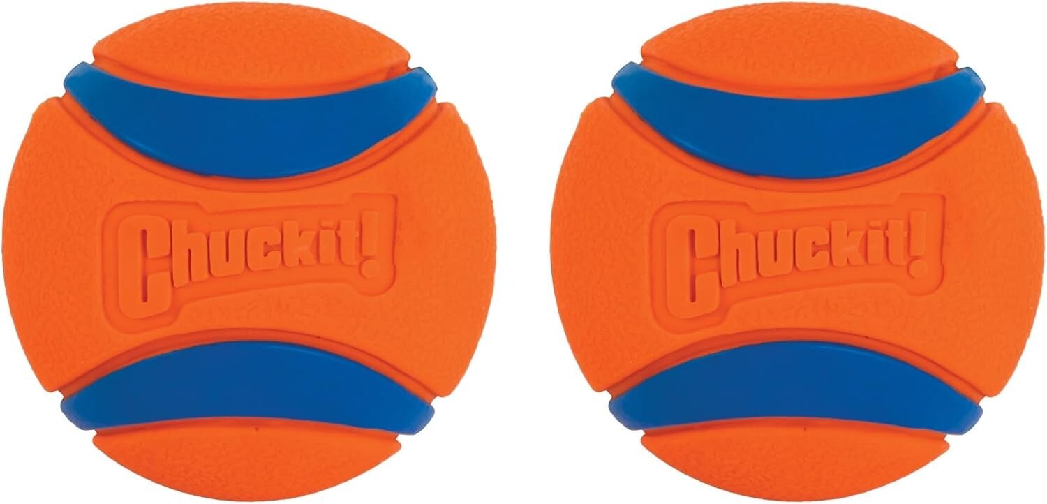 Chuckit Ultra Ball Dog Toy, Medium (2.5 In. dia) Pack of 2, for Breeds 20-60 Lbs