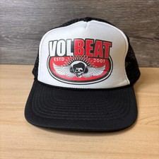Volbeat Hat Cap Snap Back Black Red Trucker Music Tour Band Adjustable