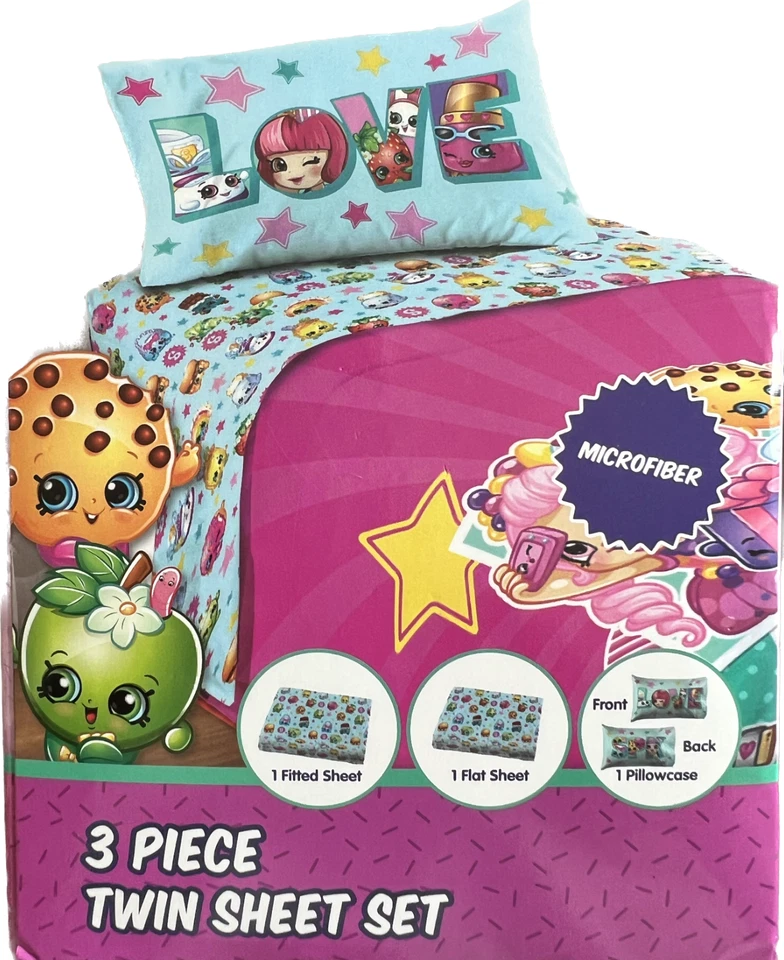 Juego de sábanas dobles Shopkins 3 piezas nuevo Foto 2 de 3