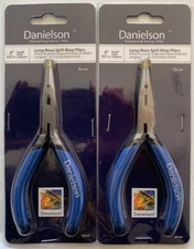 2 Pairs of Danielson SRPLN5 5 Inch Long Nose Split Ring Pliers