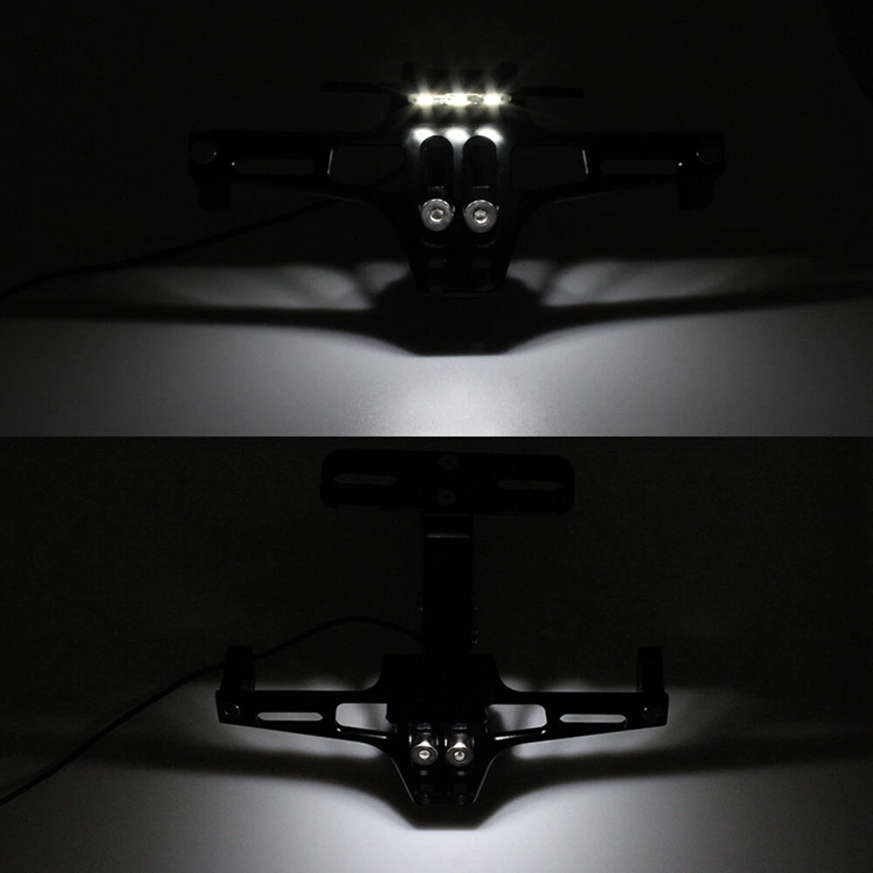 Soporte guardabarros con luz LED para Yamaha XT660X para matrícula de motocicleta Foto 4 de 4
