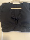 Bare Necessities Swim Top Cap Sleeve Underwire Sz DD Jet Black NWT — photo 2