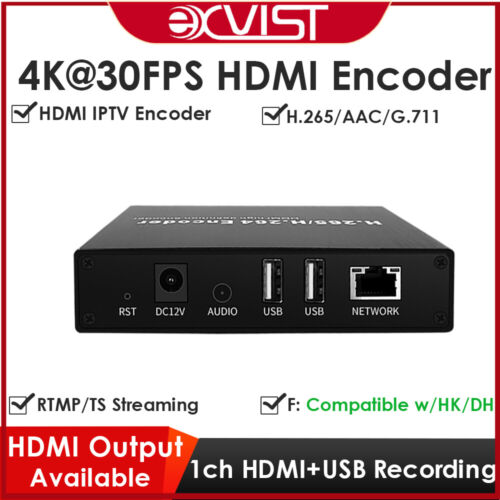 4K HDMI Encoder with Loopout Dual USB for Recording RTMP to YouTube Facebook