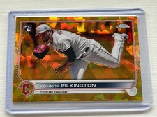 2022 Topps Chrome Update Sapphire US304 KONNOR PILKINGTON Gold Rookie RC 45/50