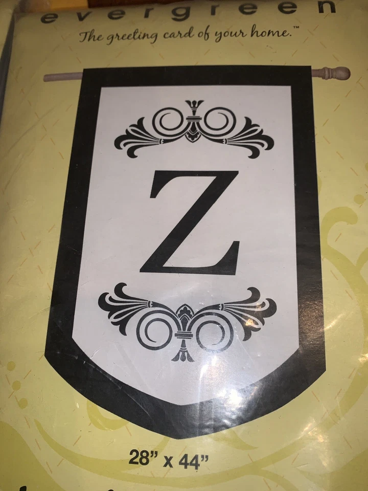 Монограмма Z большой дом флаг аппликация 28 «X 44» двусторонний новый - Изображение 2 из 2